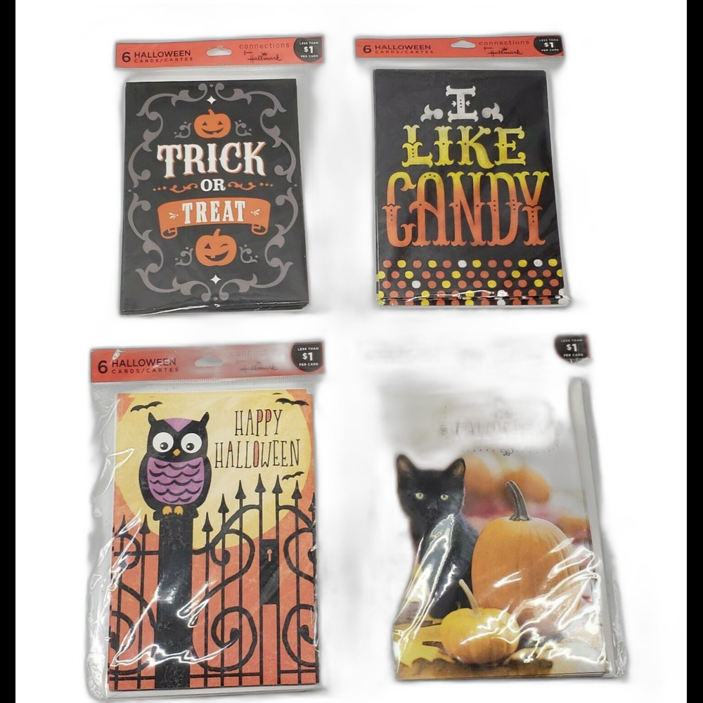 Halloween Invitations Greetings Party Cards & Envelopes  LOT of 4 pks